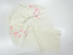 リサイクル　枝垂れ桜模様刺繍半衿